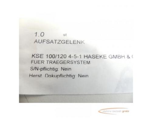 Haseke KSE 100 / 120 4-5-1 Aufsatz-Gelenk für Trägersystem - ungebraucht! - - Bild 7