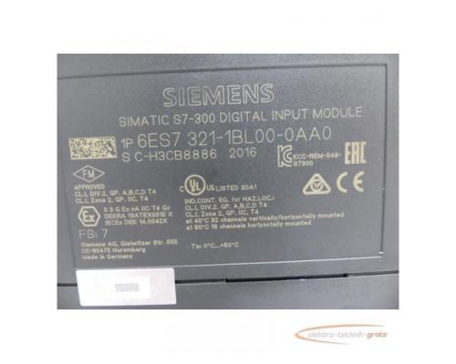 Siemens 6ES7321-1BL00-0AA0 Eingangsmodul Simatic S7-300 FS: 7 SN: C-H3CB8886 - Bild 5