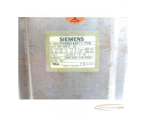 Siemens 1FK6063-6AF71-1TH0 Synchronservomotor SN:YFS227449602001 - Bild 5