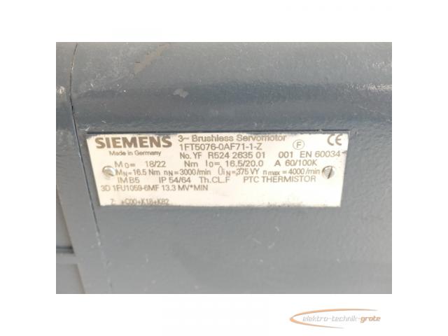 Siemens 1FT5076-0AF71-1 - Z SN:YFR524263501001 mit Binder 77 60013A00 Bremse - 6