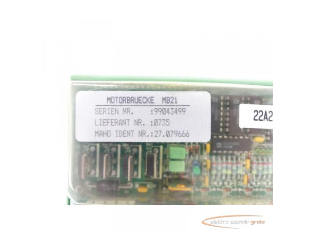 Electronic Product MB21 Motorbrücke Maho Id.Nr. 27.079666 SN:99043499 - 6