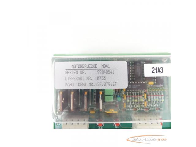 Electronic Product MB41 Motorbrücke Maho Id.Nr. 27.079667 SN:99040541 - 6