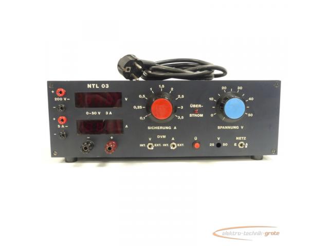 NTL 03 Prüfgerät / regelbares Labornetzteil 0 - 50 V / 0,1 - 3,5 A - 4