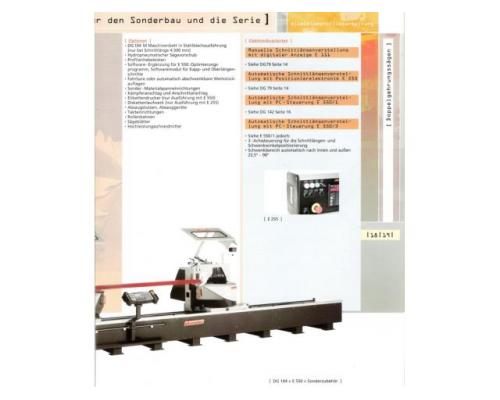 CNC - Doppelgehrungssäge Fabr. ELUMATEC Typ DG 104 - Bild 3