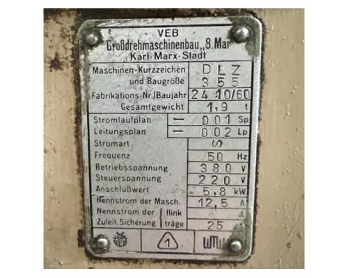 L.+ Z.-Drehmaschine Fabr. WMW Karl-Marx-Stadt Typ DLZ 355 x 1600 - Bild 6