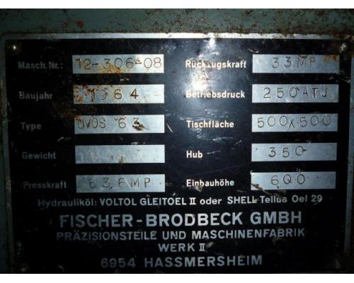 4-Säulenpresse Fabr. FIBRO FISCHER - BRODBECK Typ UVOS 63 - Bild 6