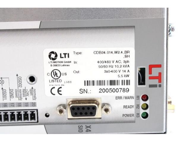 LUST LTI Motion CDB34.014,W2.4,BR,SH 5,5kW Servo Controller - 2