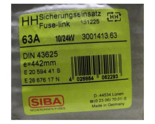 Schlagstift Sicherung 63 A von SIBA** – HH-Sicherung 10/24 kV - Bild 7