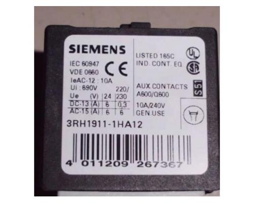Hilfsschalterblock von Siemens – 3RH1911-1HA12 - Bild 3