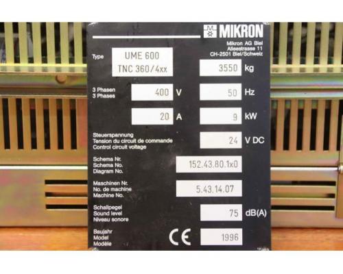 Logigeinheit CNC Steuerung von Heidenhain Mikron – LE 415 B 267 223 49 UME 600 - Bild 14