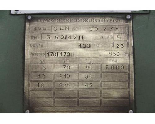 Gleichstromgenerator 32 kW 6/18 kW 8,2kW von Kessler – DM21-16 G 50/42/1 G 44/14/2 - Bild 6