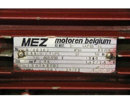 Elektromotor 0,55 kW 890 U/min von MEZ – 4AP80-4S - Bild 4