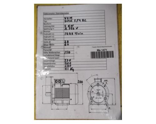 Elektromotor 5 kW 1440 U/min von VEM – DMK5/4RA - Bild 5