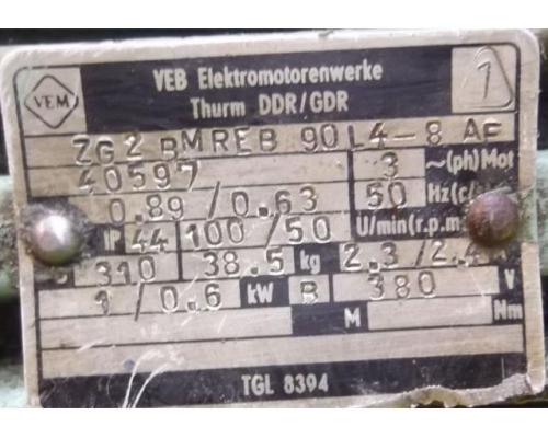 Getriebemotor 0,6/1 kW 100/50 U/min von VEM – ZG2 BMREB 90L4-8AF - Bild 4