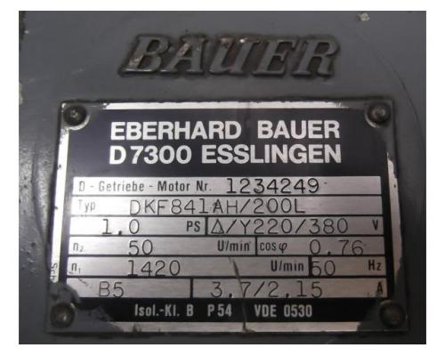 Getriebemotor 0,75 kW 50 U/min von BAUER – DKF841AH/200L - Bild 4