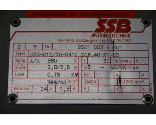 Getriebemotor 0,75 kW 380/40 U/min von SSB Rapid – DSG-012/20-0410.208.40 – K1 – B5 - Bild 4