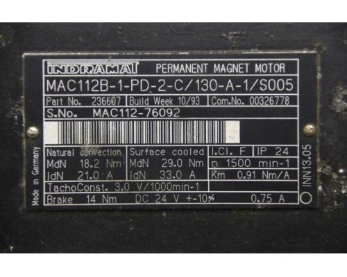Permanent Magnet Motor von Indramat Schleicher – MAC112B-1-PD-2-C/130-A-1/S005 - Bild 4