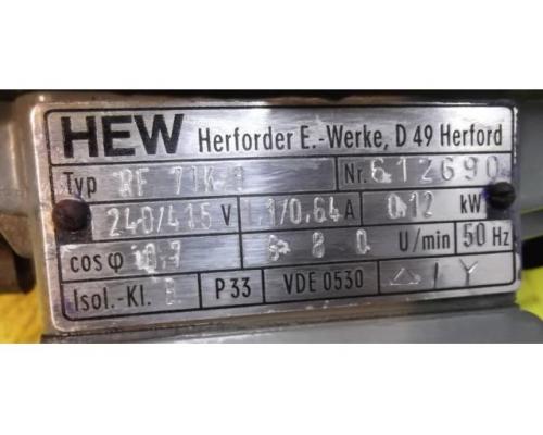 Elektromotor 0,12 kW 680 U/min 240/415 V von HEW – RF71K/8 - Bild 4