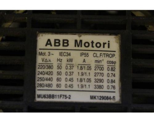 Elektromotor 0,37 kW 2700 U/min von ABB – MU63BB11F75-2 MK129084-S - Bild 4