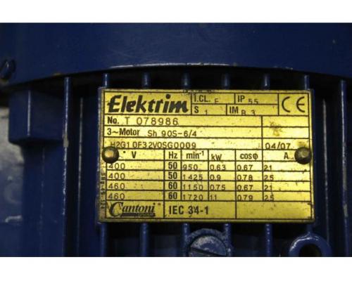 Elektromotor 0,63/0,9 kW 950/1425 U/min von Elektrim – Sh 90S-6/4 - Bild 5