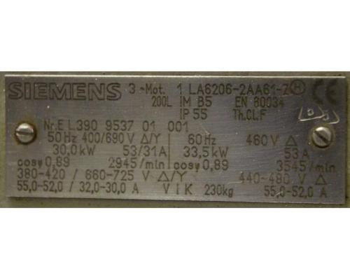 Elektromotor 30 kW 2945 U/min von Siemens – 1 LA6206-2AA61-Z 200L IM B5 - Bild 5