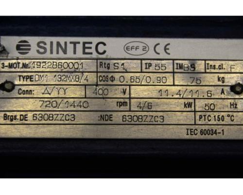 Elektromotor 4/6 kW 720/1440 U/min von Sintec – DM1 132MX8/4 - Bild 4