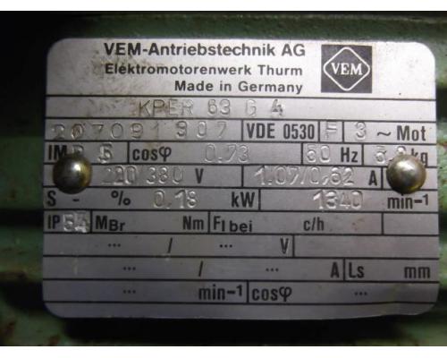 Elektromotor 0,18 kW 1340 U/min von VEM – KPER 63 G 4 - Bild 4