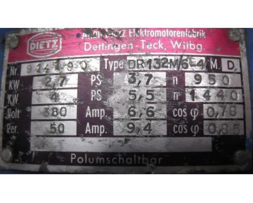 Elektromotor 2,7/4 kW 950/1440 U/min von Dietz – DR132M/6-4 - Bild 4