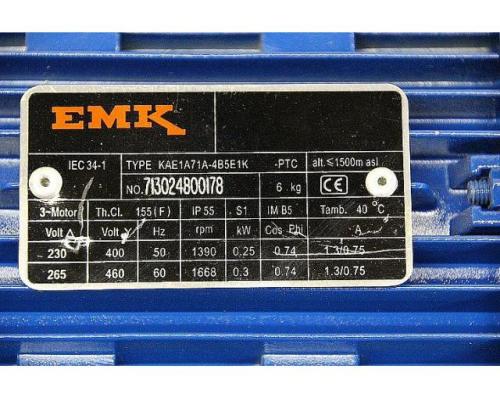 Elektromotor 0,25 kW 1390 U/min von EMK – KAE1A71A-4B5E1K - Bild 5