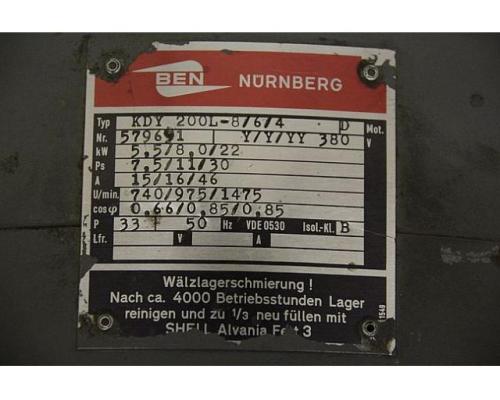 Elektromotor 5,5/8/22 kW 740/975/1475 U/min von BEN – KDY 200L-8/6/4 - Bild 4