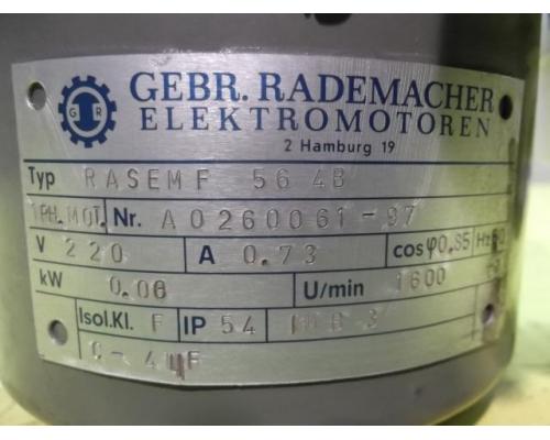 Elektromotor 0,06 kW 1600 U/min 220 V von Gebr. Rademacher – RASEMF564B - Bild 4