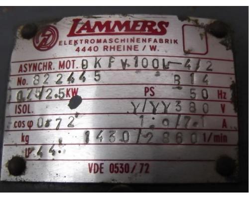 Elektromotor 0,75/2,5 kW 1430/2860 U/min von Lammers – DKFV100L-4/2 - Bild 4
