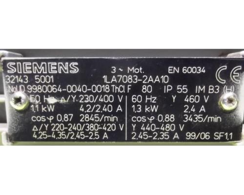 Elektromotor 1,1 kW 2845 U/min von Siemens – 1LA7083-2AA10 - Bild 4