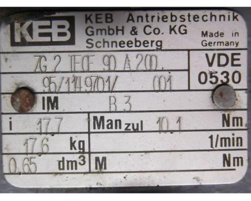Getriebemotor 1,5 kW 79 U/min von KEB / VEM – ZG2IE0F90A200 - Bild 4