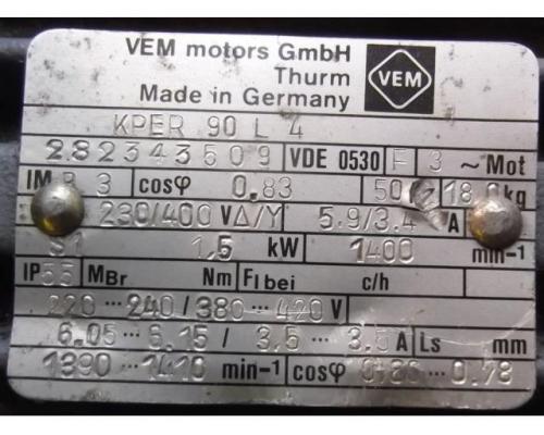Getriebemotor 1,5 kW 79 U/min von KEB / VEM – ZG2IE0F90A200 - Bild 5
