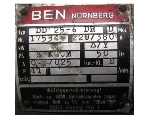 Aufwickelmotor 0,78 Nm 910 U/min von BEN – DD 25-6 DR - Bild 4