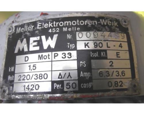 Elektromotor 1,5 kW 1420 U/min von MEW – K90L-4 - Bild 4