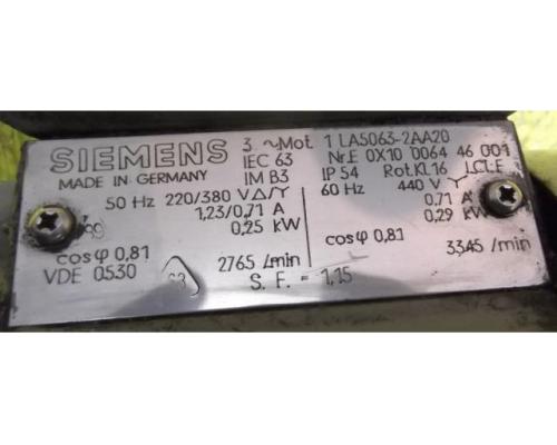 Elektromotor 0,25 kW 2765 U/min von Siemens – 1LA5063-2AA20 - Bild 4