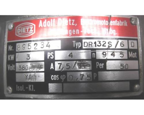 Elektromotor 3 kW 945 U/min von DIETZ – DR132S / 6 D - Bild 4