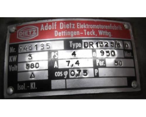 Elektromotor 3 kW 950 U/min von DIETZ – DR 132 S/6 - Bild 4