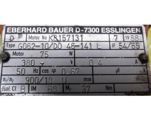 Getriebemotor 0,075 kW 18 U/min von Bauer – GO62-10/D046-141L - Bild 4