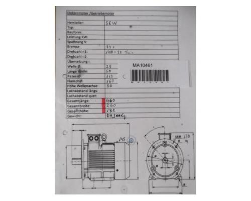 Getriebemotor 0,25 kW 20 U/min von SEW Eurodrive – SF40DT71C-4BN05 - Bild 5