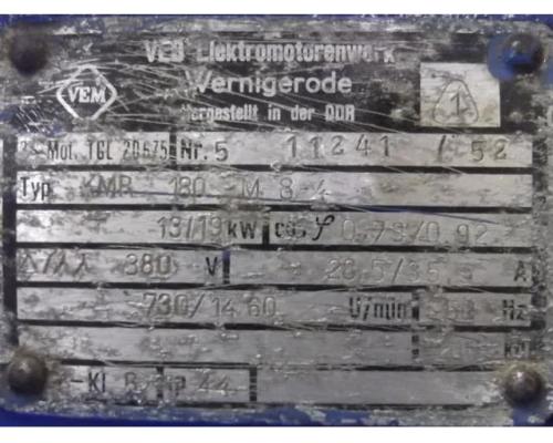 Elektromotor 13/19 kW 730/1460 U/min von VEM – KMR180M8-4 - Bild 4