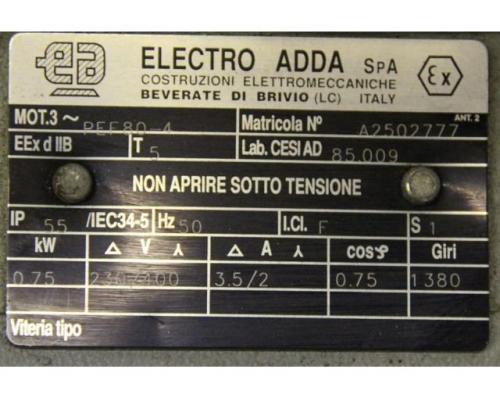 Elektromotor 0,75 kW 1380 U/min von ADDA – PEF80-4 - Bild 4