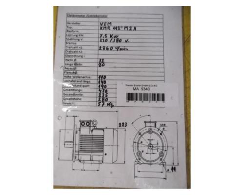 Elektromotor 7,5 kW 2860 U/min von VEM – KMR112.M2 - Bild 5