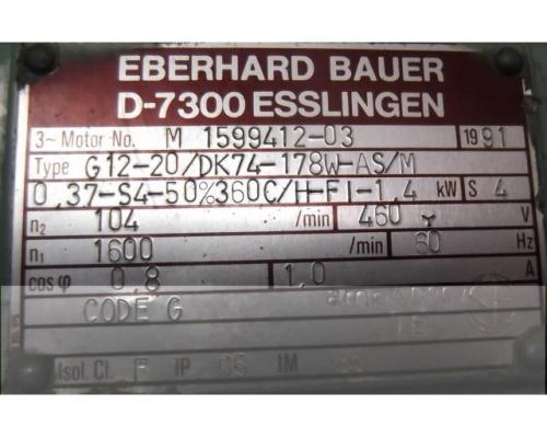 Getriebemotor 0,37 kW 104 U/min 60Hz von BAUER – G12-20/DK74-178W-AS/M - Bild 5