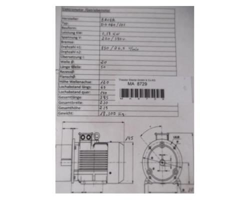 Getriebemotor 0,18 kW 26,5 U/min von Bauer – D0060/101 DK760/178 - Bild 5