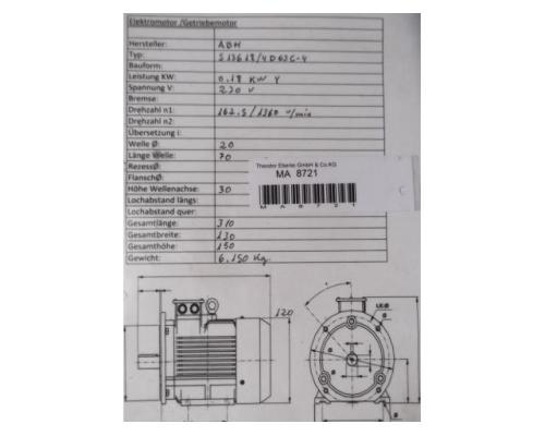 Getriebemotor 0,18 kW 162,5 U/min von Greiffenberger – S13618/4D63C-4 - Bild 12