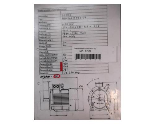 Getriebemotor 0,55 kW 852 U/min von Lenze – MDXMA42M071-31 - Bild 7