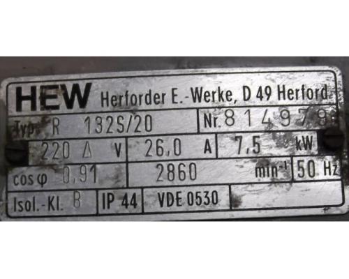 Elektromotor 7,5 kW 2860 U/min von HEW – R132S/20 - Bild 4